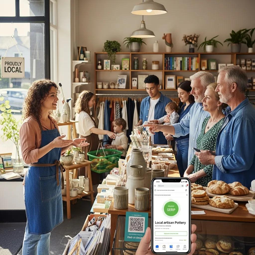 Local business owner engaging with customers, highlighting the significance of local SEO