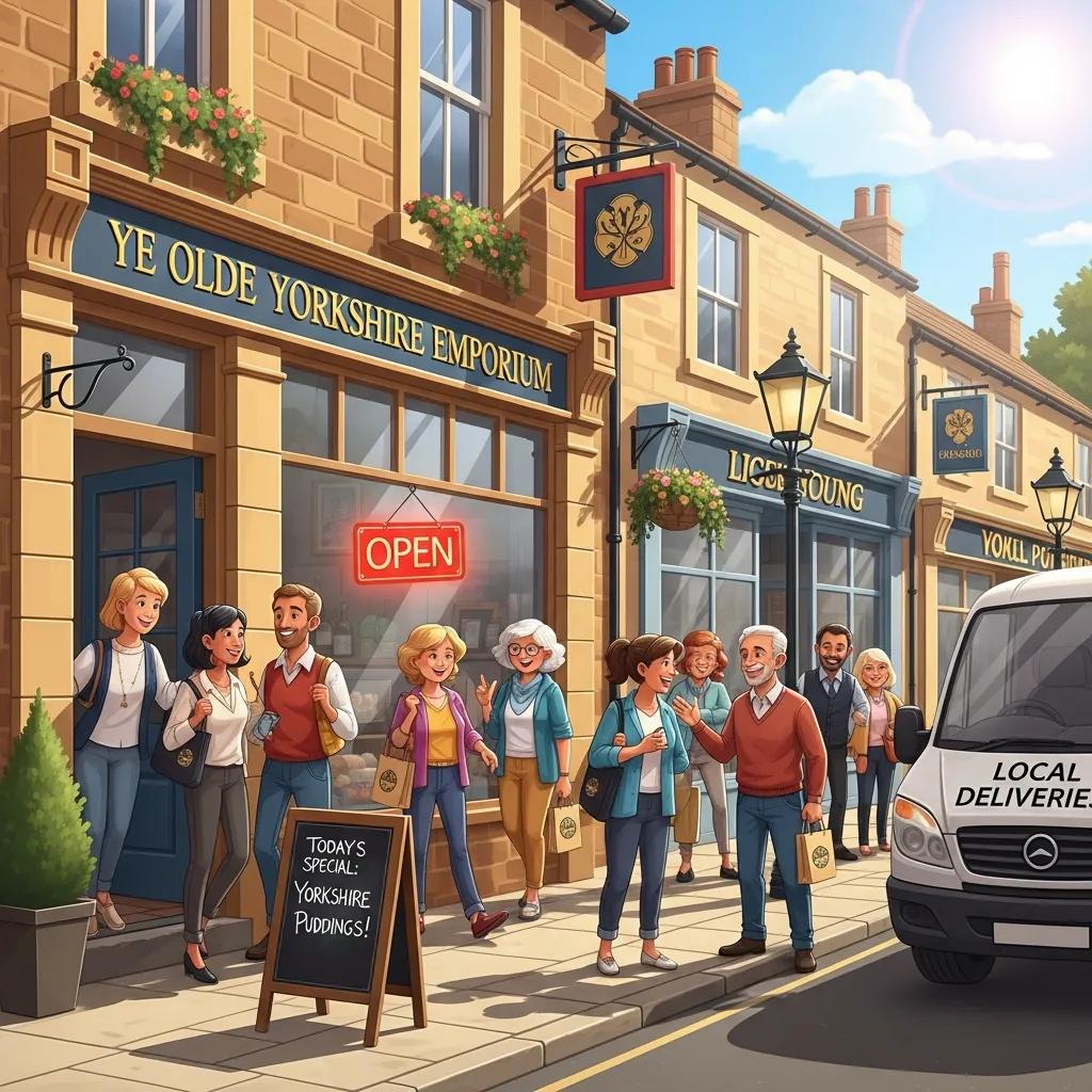 Local Yorkshire business storefront attracting customers, illustrating benefits of local SEO