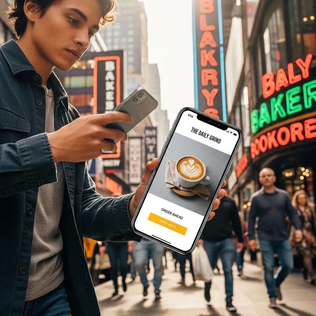 Person using smartphone on a mobile‑friendly site, showing mobile SEO importance