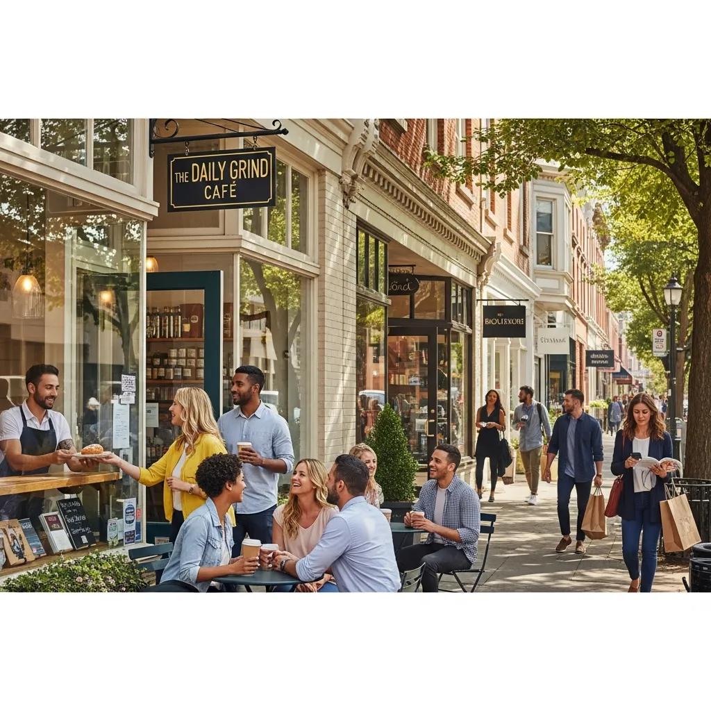 Busy local shop with customers — showing the benefits of strong local SEO