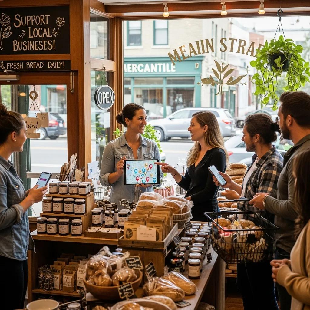 Local business owner engaging with customers, highlighting the importance of local SEO services