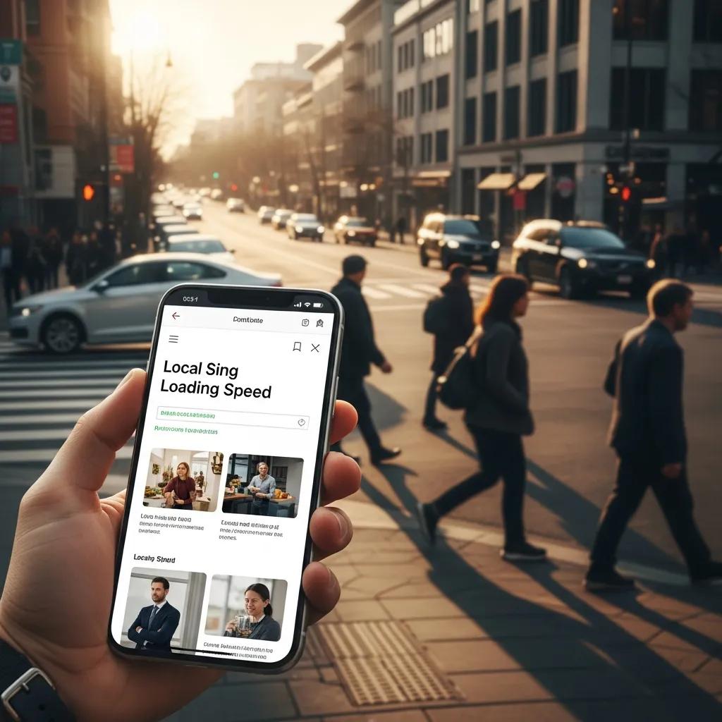 Smartphone displaying a fast-loading mobile website to highlight page speed importance